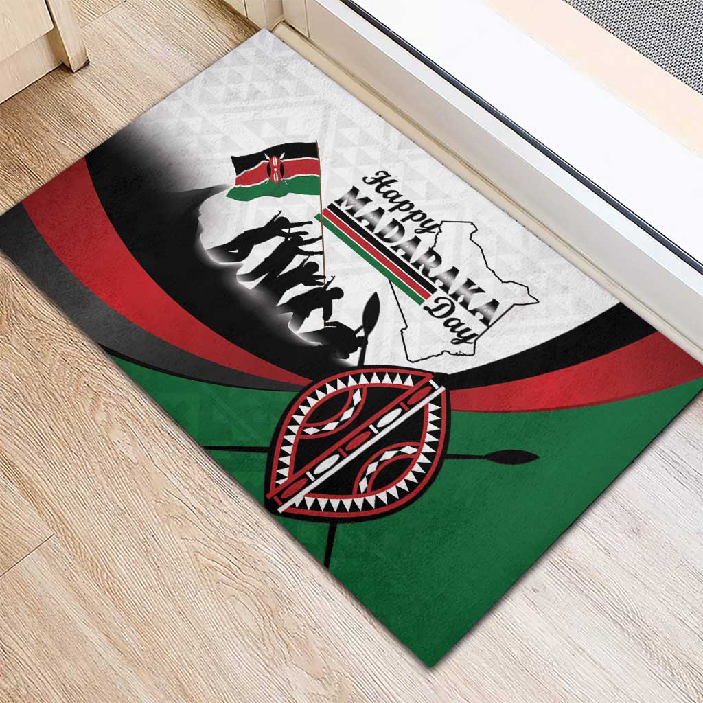 Kenya Rubber Doormat Madaraka Day - Maasai Shield
