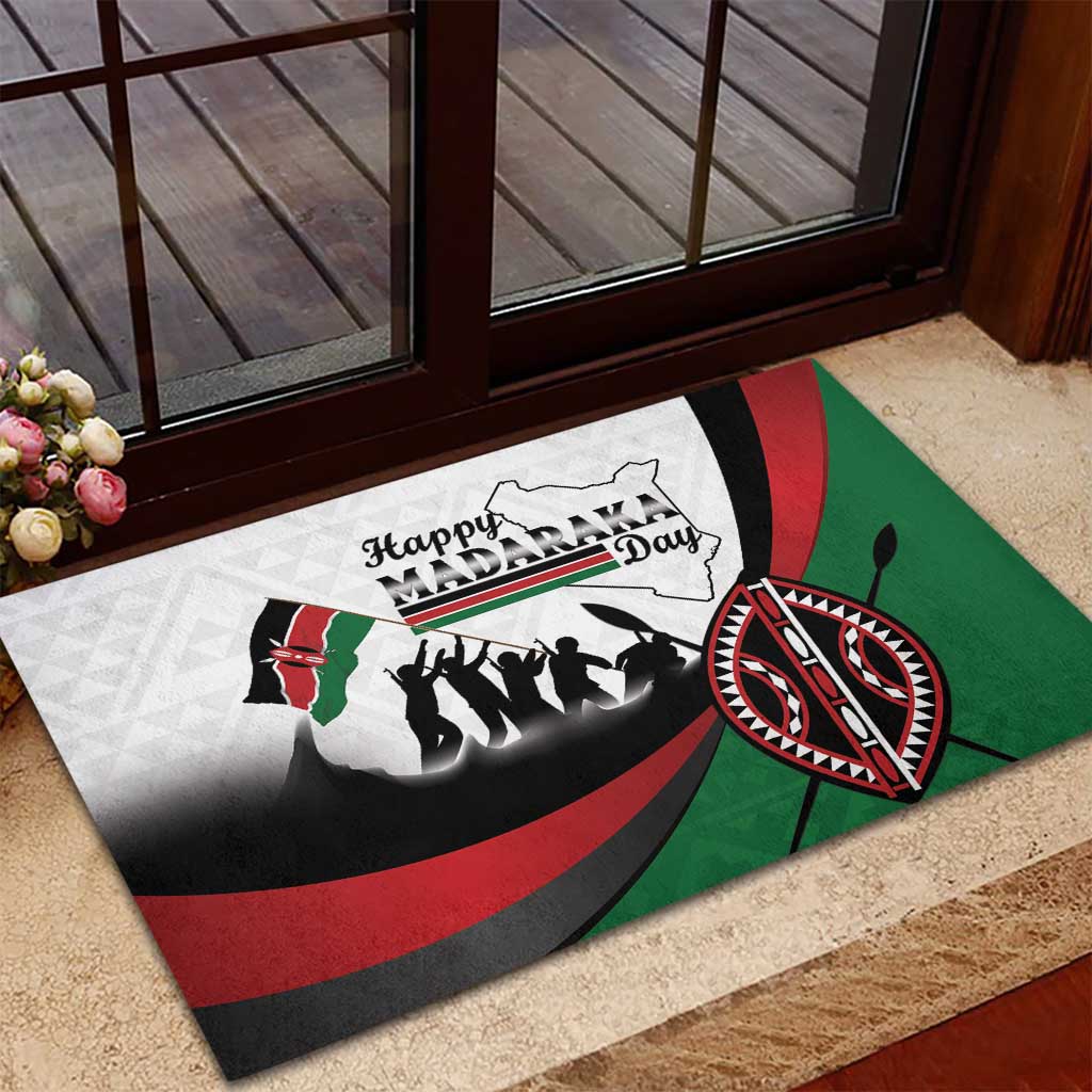 Kenya Rubber Doormat Madaraka Day - Maasai Shield