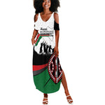 Personalised Kenya Summer Maxi Dress Madaraka Day - Maasai Shield