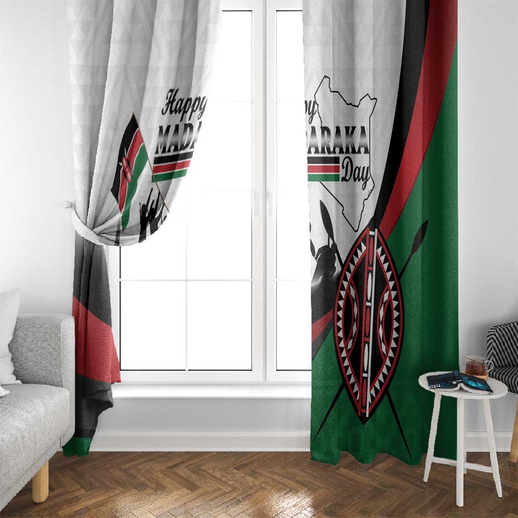 Kenya Window Curtain Madaraka Day - Maasai Shield