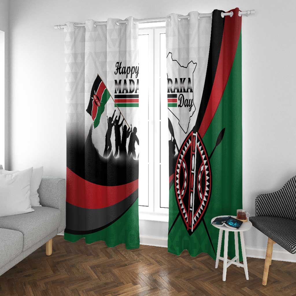 Kenya Window Curtain Madaraka Day - Maasai Shield