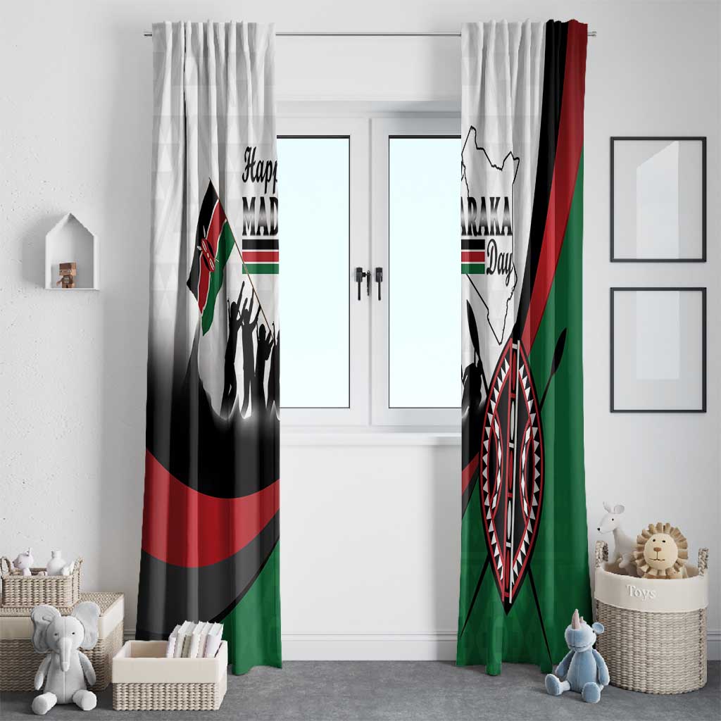 Kenya Window Curtain Madaraka Day - Maasai Shield