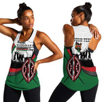 Personalised Kenya Women Racerback Tank Madaraka Day - Maasai Shield