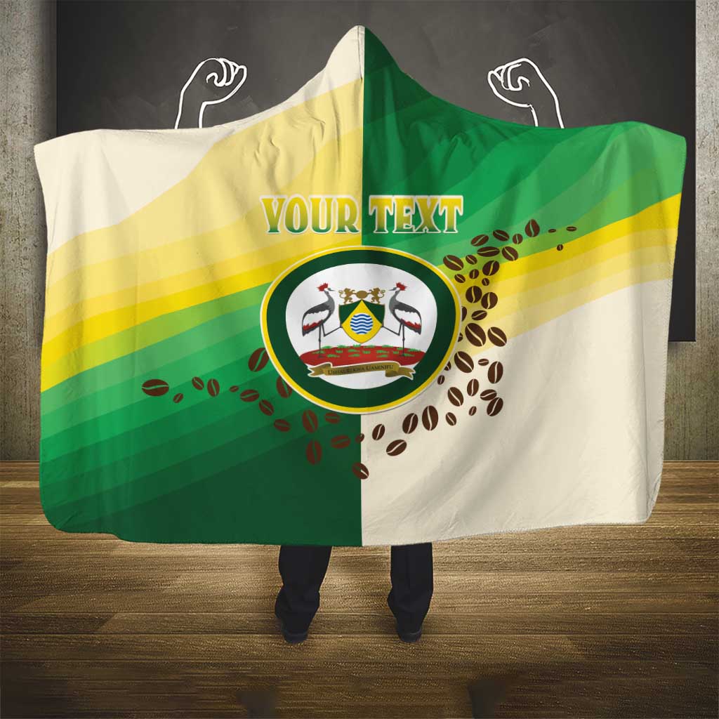 Personalised Nairobi Kenya Hooded Blanket Coat Of Arms With Coffee