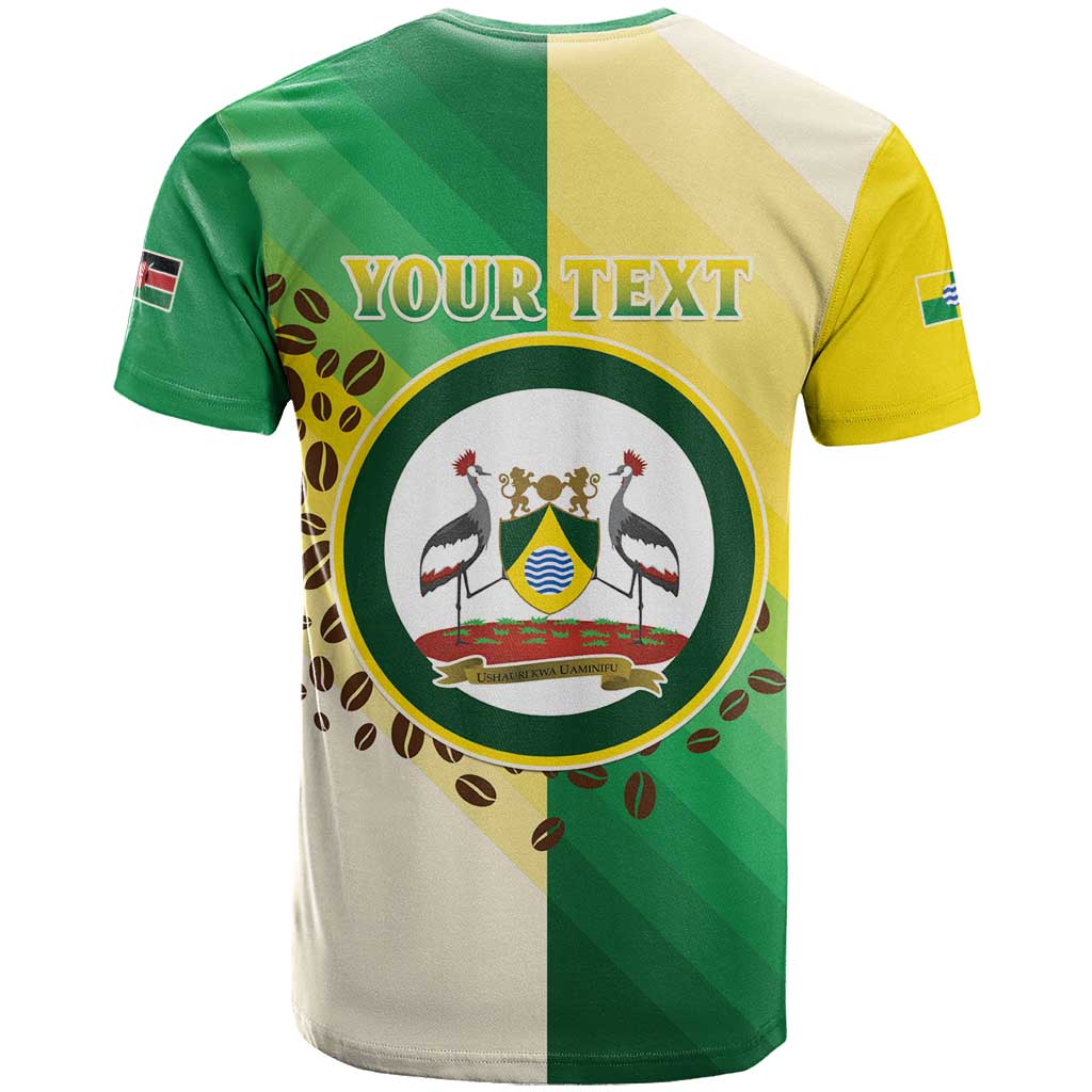 Personalised Nairobi Kenya T shirt Coat Of Arms With Coffee