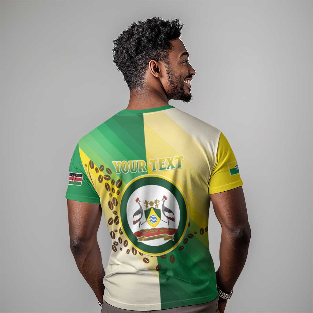 Personalised Nairobi Kenya T shirt Coat Of Arms With Coffee