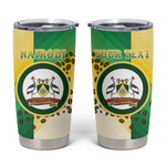 Personalised Nairobi Kenya Tumbler Cup Coat Of Arms With Coffee
