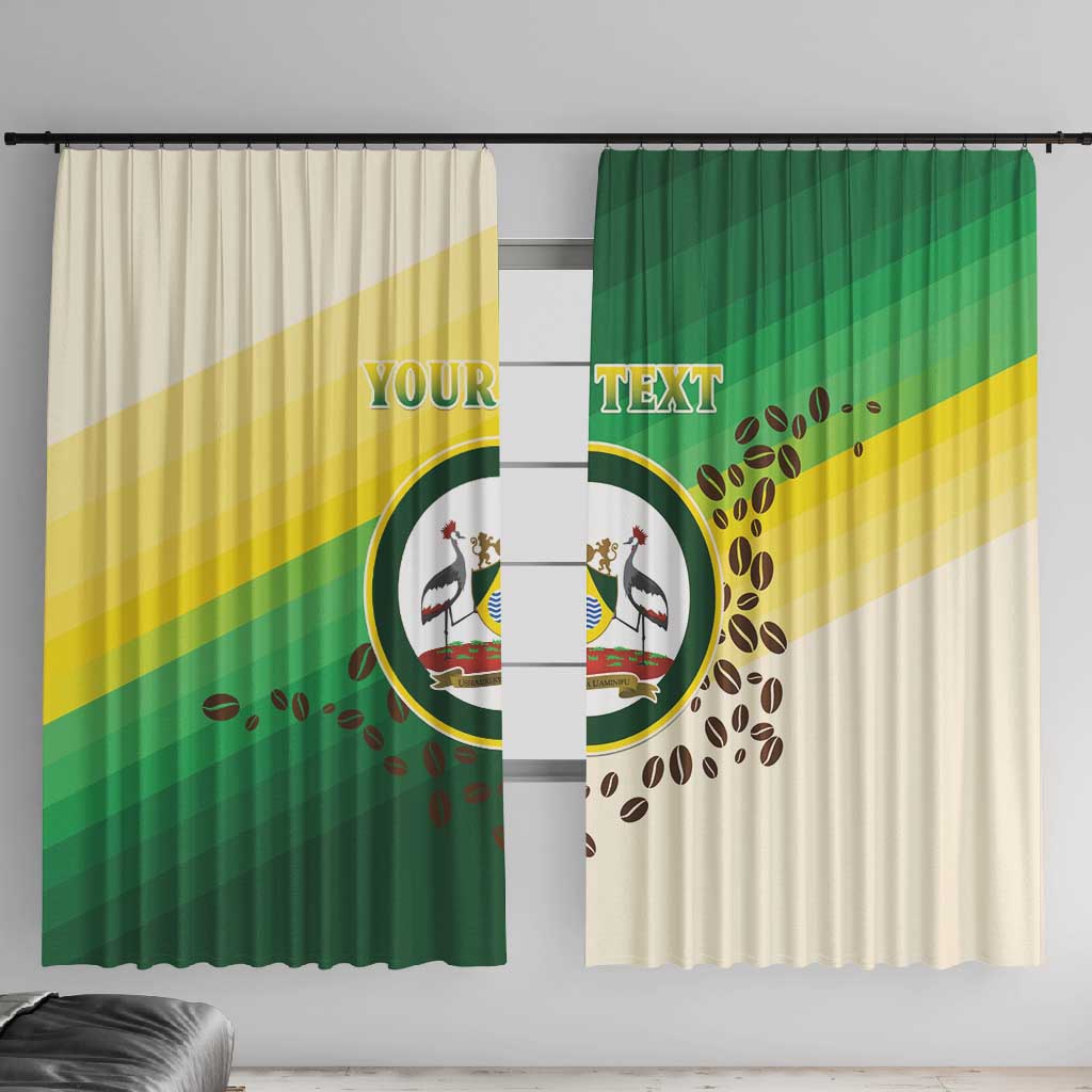 Personalised Nairobi Kenya Window Curtain Coat Of Arms With Coffee