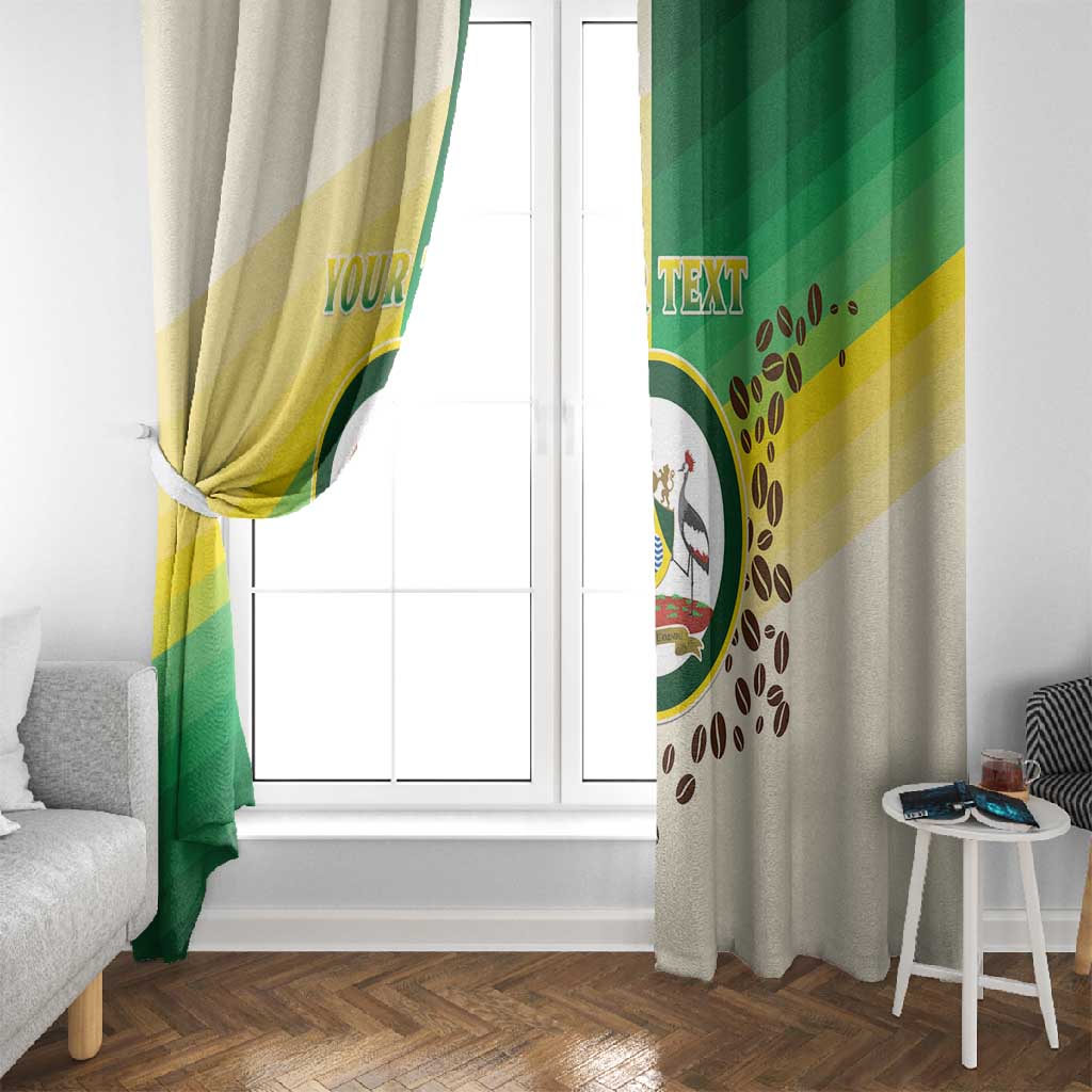 Personalised Nairobi Kenya Window Curtain Coat Of Arms With Coffee