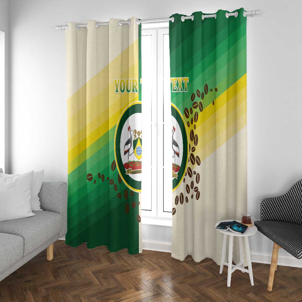 Personalised Nairobi Kenya Window Curtain Coat Of Arms With Coffee