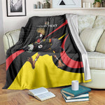 Jamhuri ya Uganda Rugby Custom Blanket With Black Crowned Crane Mascot