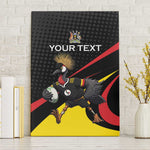 Jamhuri ya Uganda Rugby Custom Canvas Wall Art With Black Crowned Crane Mascot