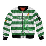 Nyika yeZimbabwe Rugby Custom Sleeve Zip Bomber Jacket Come On Sables
