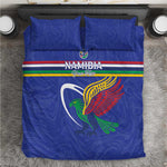 Namibia Rugby Custom Bedding Set African Fish Eagle - Flag Colors