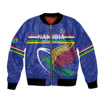 Namibia Rugby Custom Bomber Jacket African Fish Eagle - Flag Colors