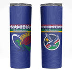 Namibia Rugby Custom Skinny Tumbler African Fish Eagle - Flag Colors