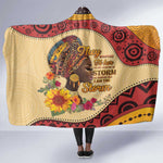 African Woman Hooded Blanket I Am The Storm - African Pride