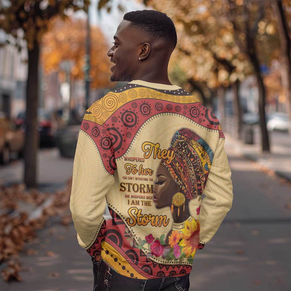 African Woman Sweatshirt I Am The Storm - African Pride