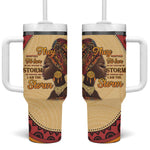 African Woman Tumbler With Handle I Am The Storm - African Pride