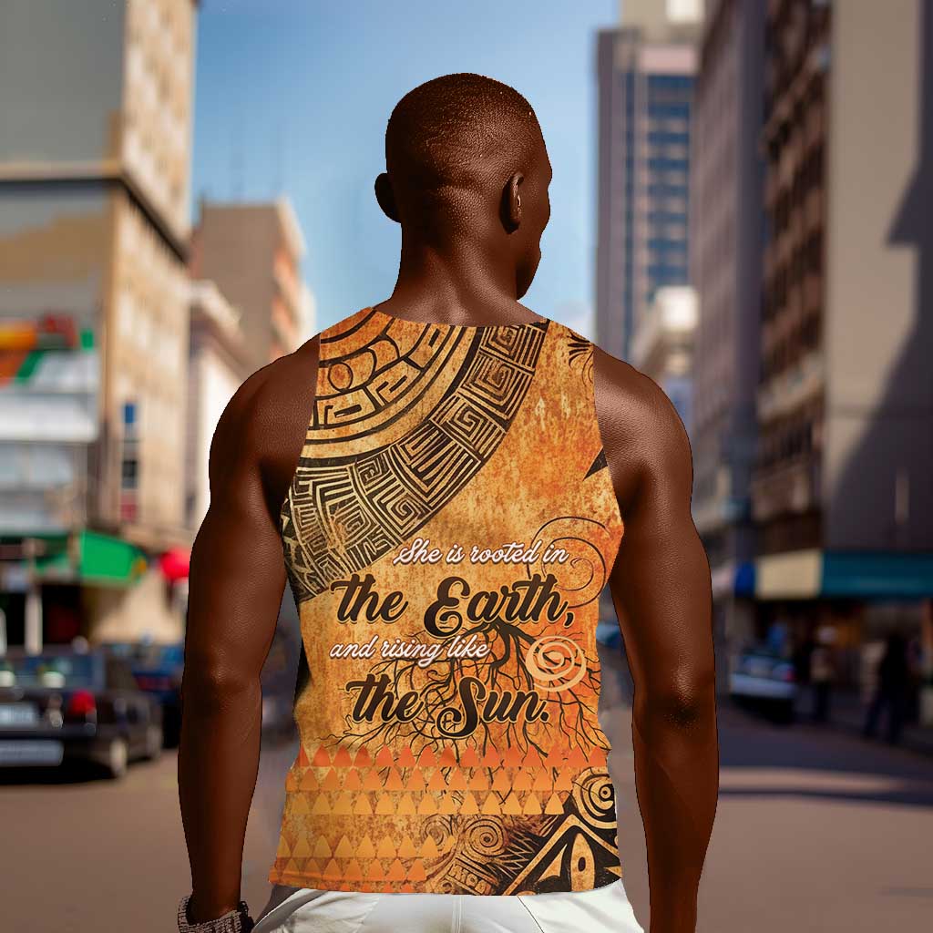 African Women Men Tank Top With Tribal Pattern - African Pride