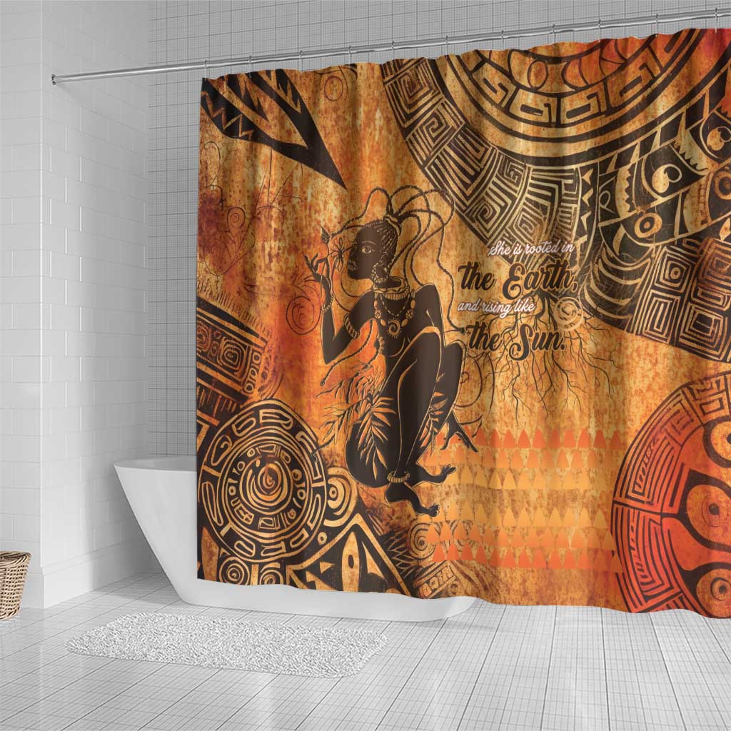 African Women Shower Curtain With Tribal Pattern - African Pride