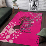 African Women Black Beautiful Brave and Bressed - Pink Color Area Rug - African Pride