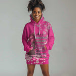 African Women Black Beautiful Brave and Bressed - Pink Color Hoodie Dress - African Pride