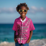 African Women Black Beautiful Brave and Bressed - Pink Color Kid Hawaiian Shirt - African Pride