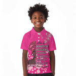 African Women Black Beautiful Brave and Bressed - Pink Color Kid Polo Shirt - African Pride