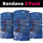 African Women Black Beautiful Brave and Bressed - Blue Color Neck Gaiter LT15