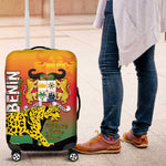 Benin National Day Luggage Cover Leopard With Coat Of Arms - African Pride