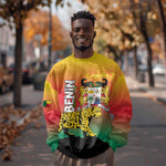 Personalized Benin National Day Sweatshirt Leopard With Coat Of Arms - African Pride