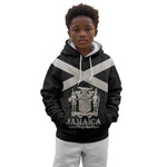 Personalized Jamaica Kid Hoodie Out of Many One People Silver Color - African Pride