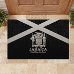Jamaica Rubber Doormat Out of Many One People Silver Color - African Pride