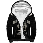 Personalized Jamaica Sherpa Hoodie Out of Many One People Silver Color - African Pride