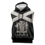 Personalized Jamaica Sleeveless Hoodie Out of Many One People Silver Color - African Pride