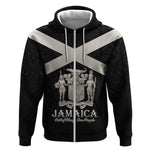Personalized Jamaica Zip Hoodie Out of Many One People Silver Color - African Pride