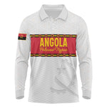 Afro Angola Football Custom Long Sleeve Polo Shirt Go Palancas Negras - African Pride