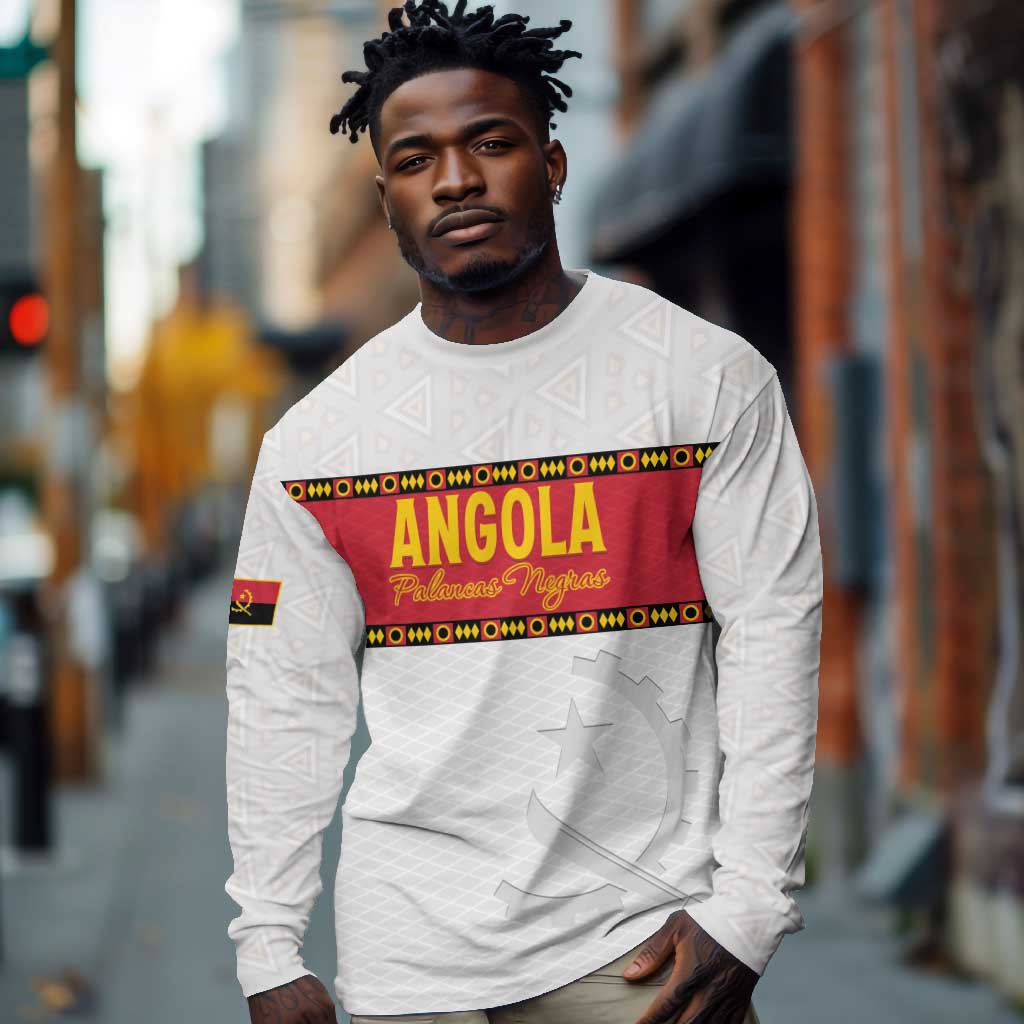 Afro Angola Football Custom Long Sleeve Shirt Go Palancas Negras - African Pride