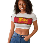 Afro Angola Football Custom Raglan Cropped T shirt Go Palancas Negras - African Pride