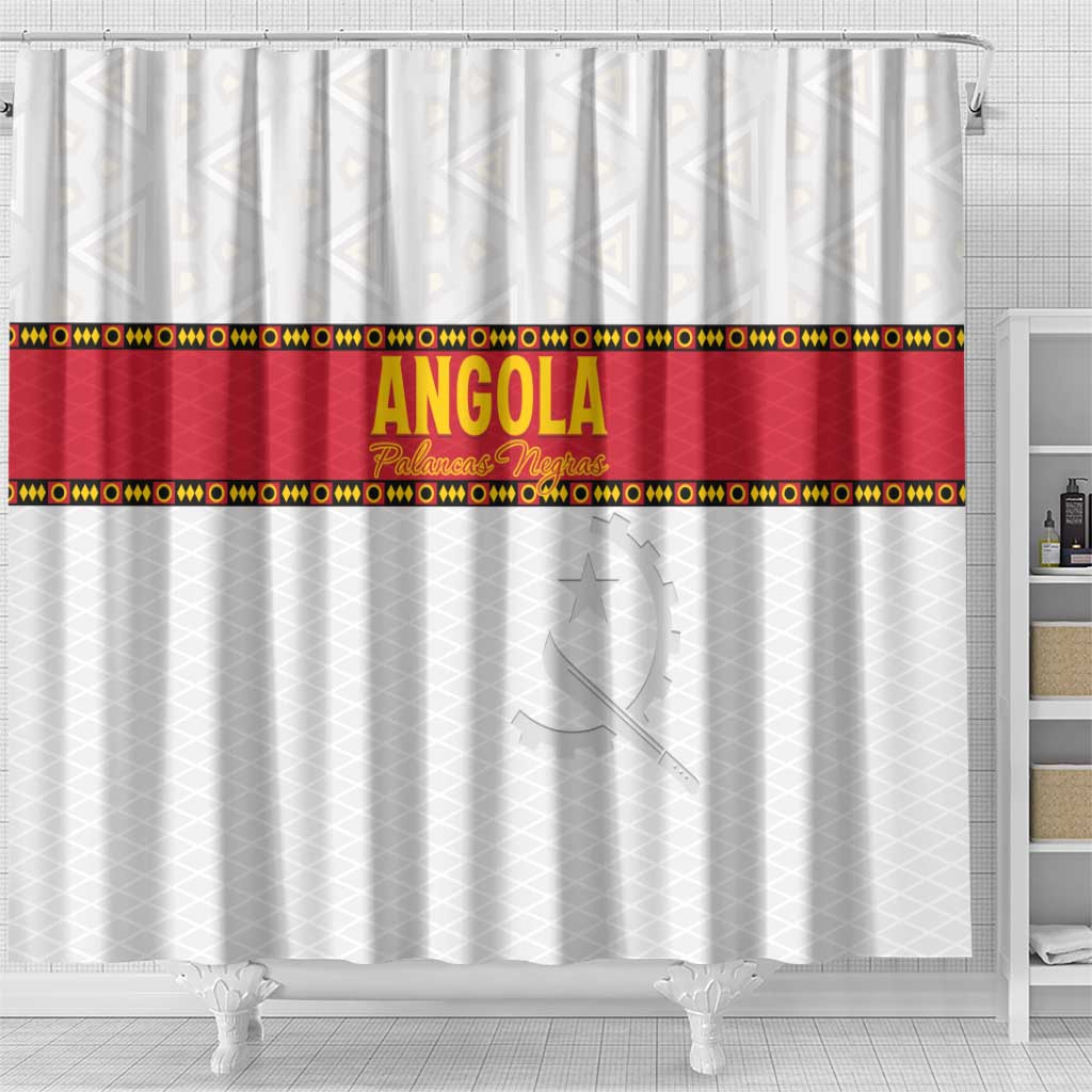 Afro Angola Football Shower Curtain Go Palancas Negras - African Pride
