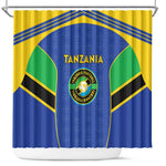 Afro Tanzania Football Shower Curtain Go Taifa Stars Go - African Pride
