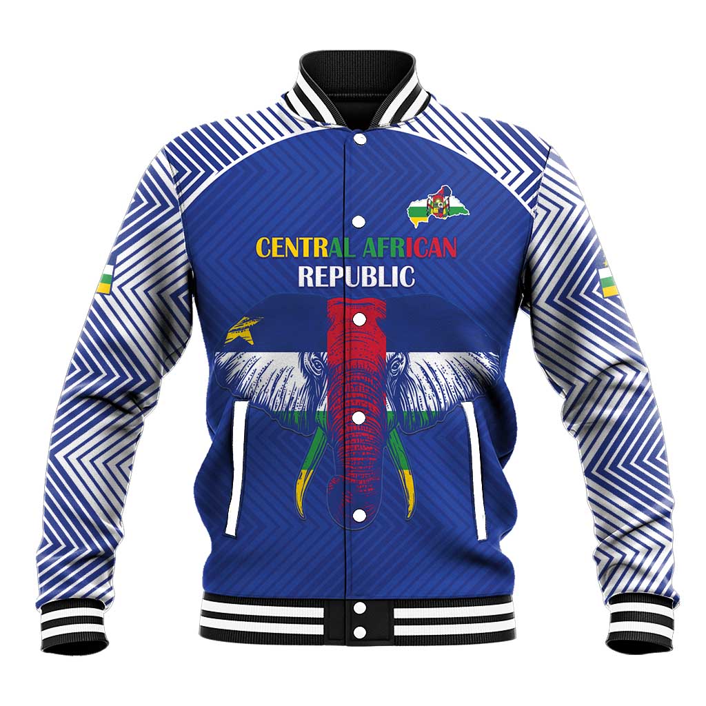 Afro Central African Republic Football Custom Baseball Jacket Go Champions - African Pride