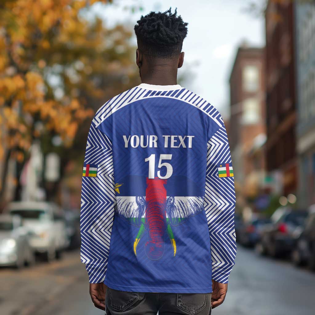Afro Central African Republic Football Custom Long Sleeve Shirt Go Champions - African Pride