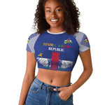 Afro Central African Republic Football Custom Raglan Cropped T shirt Go Champions - African Pride