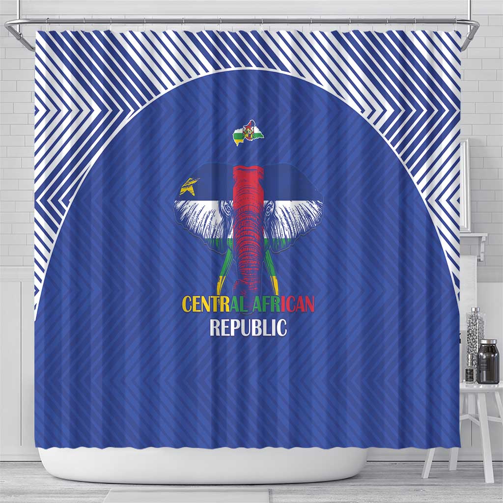 Afro Central African Republic Football Shower Curtain Go Champions - African Pride