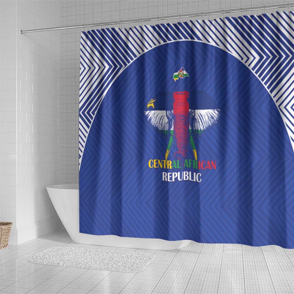 Afro Central African Republic Football Shower Curtain Go Champions - African Pride