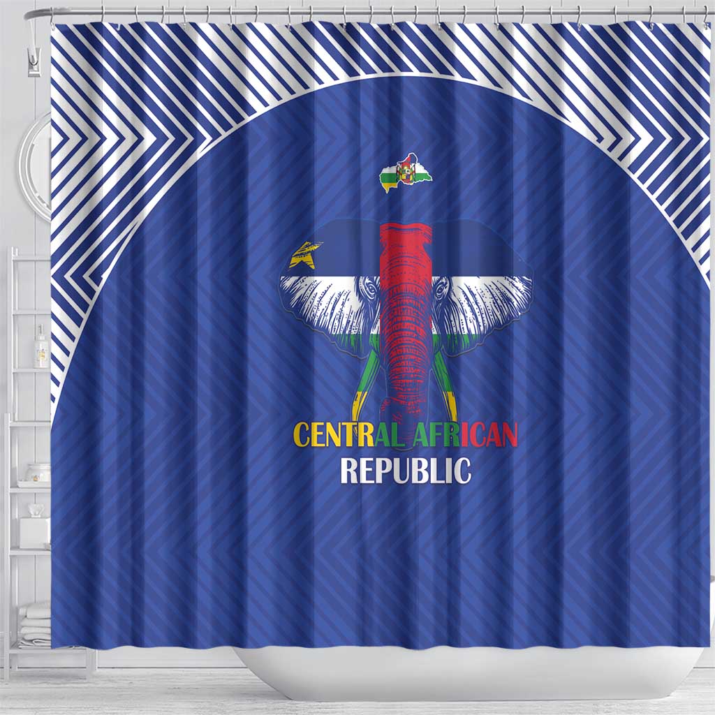 Afro Central African Republic Football Shower Curtain Go Champions - African Pride