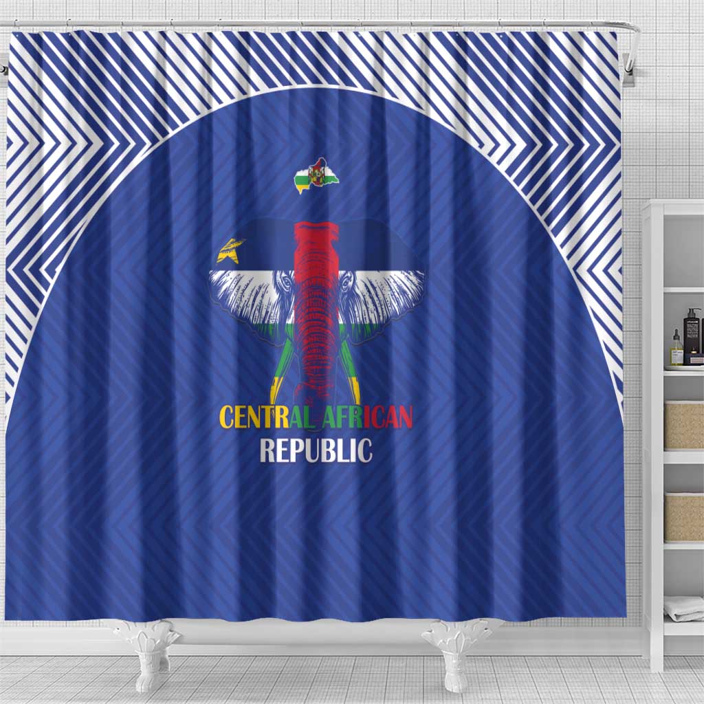 Afro Central African Republic Football Shower Curtain Go Champions - African Pride