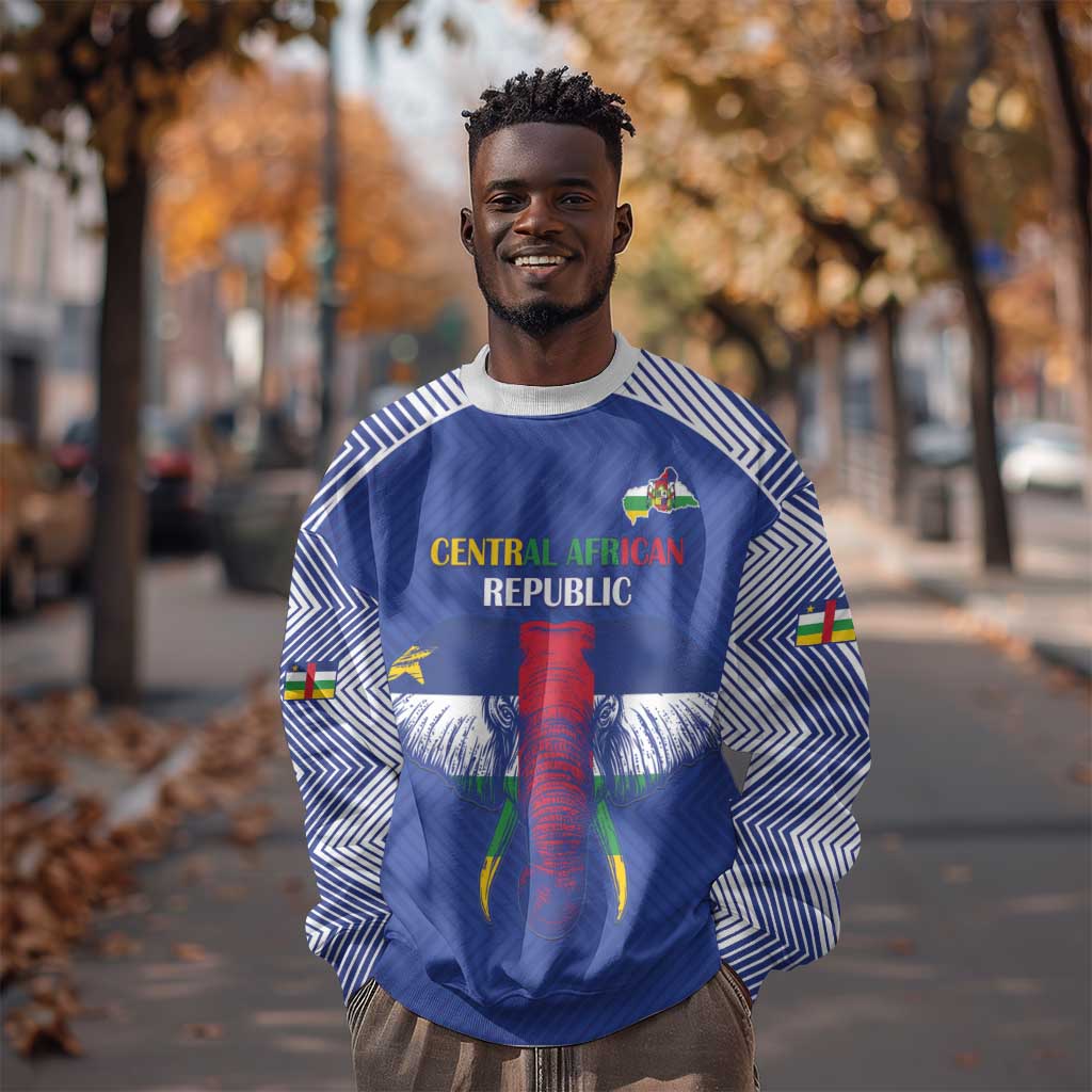 Afro Central African Republic Football Custom Sweatshirt Go Champions - African Pride